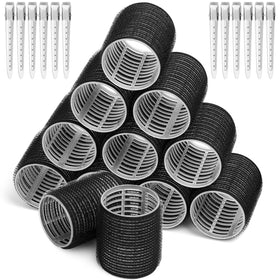 Acejoz front packaging showing large black curlers and clips for salon volume