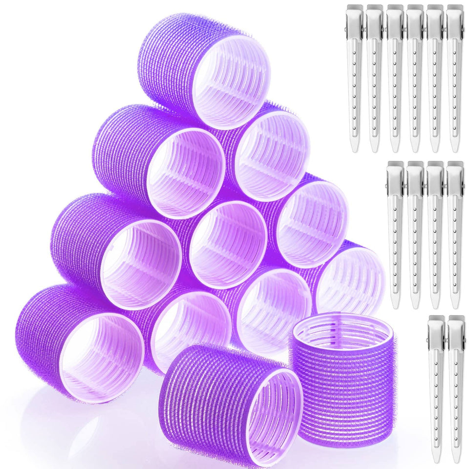 Acejoz jumbo rollers front packaging showing set and colors for convenient styling