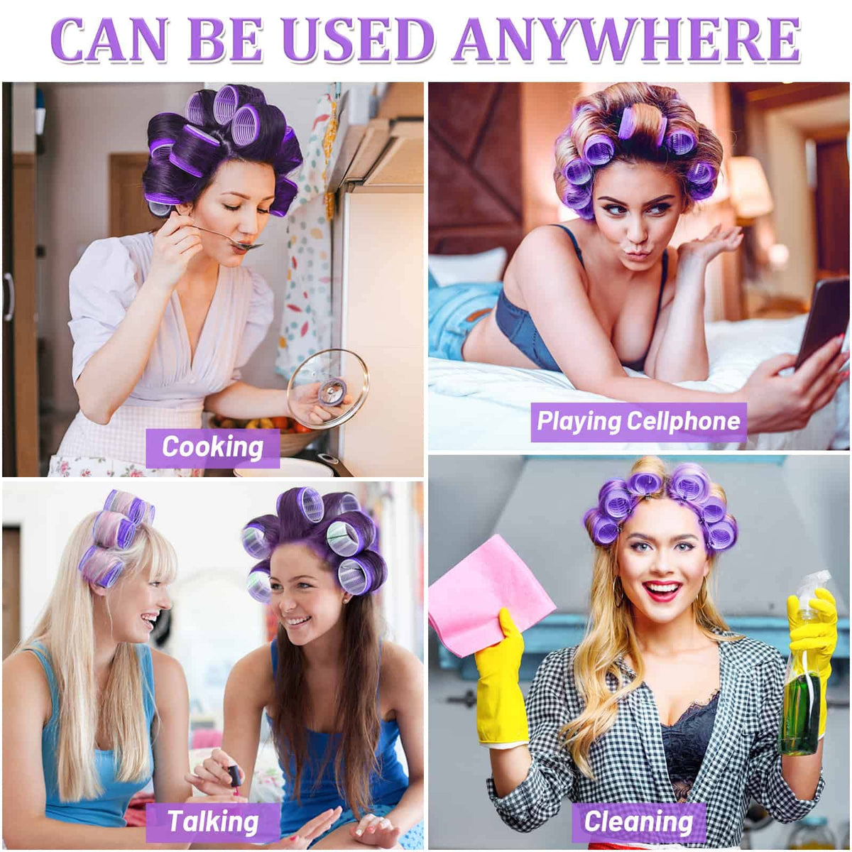Acejoz roller applied in hair demonstrating hands-free styling advantage