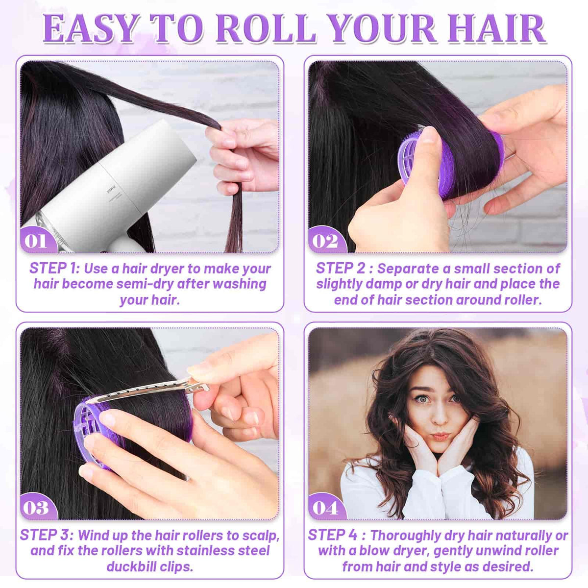 Acejoz rollers beside ruler showing 48mm size for large curls
