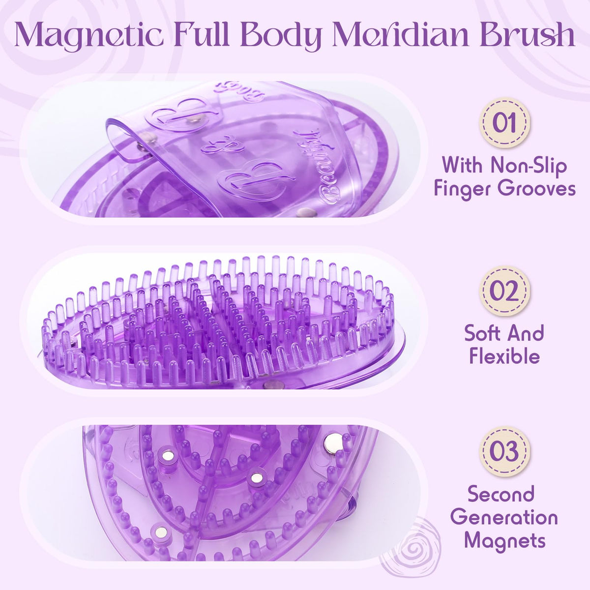 Acellegic in-use on scalp demonstrating gentle circulation and tension relief