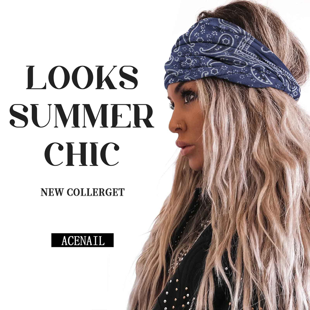 Acenail folded band demonstrating adjustable width and versatile styling options