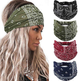 Acenail front view of four-piece bohemian headband set showing variety and styling benefits