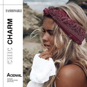 Acenail headband worn during workout showing secure, non-slip fit and sweat control