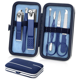 Aceoce front view of travel manicure case showing compact luxury and protection