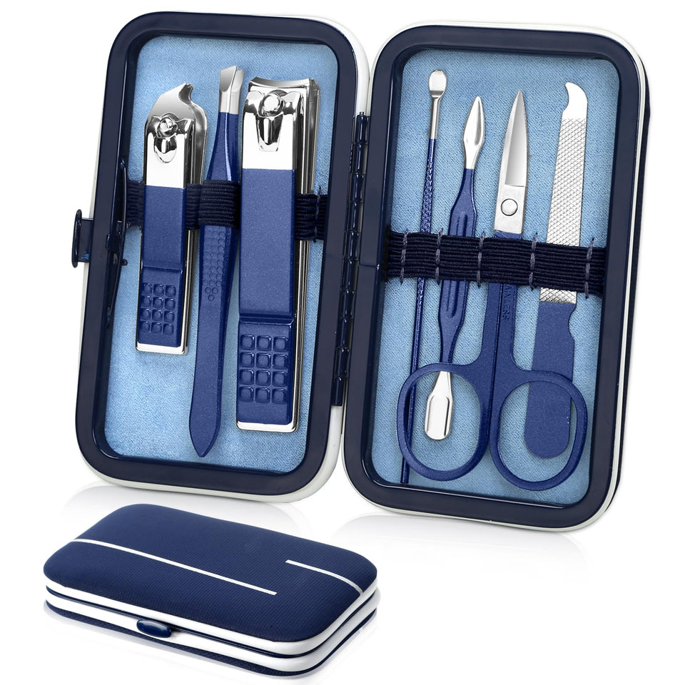 Aceoce front view of travel manicure case showing compact luxury and protection