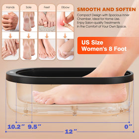 Achzzy open inner chamber showing roomy 2000ml capacity for comfortable foot dips