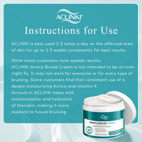 ACLINKI illustrated before and after visualization showing reduced bruise look benefit