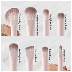 ACMEBEAUTY full set laid out to show each brush shape and purpose