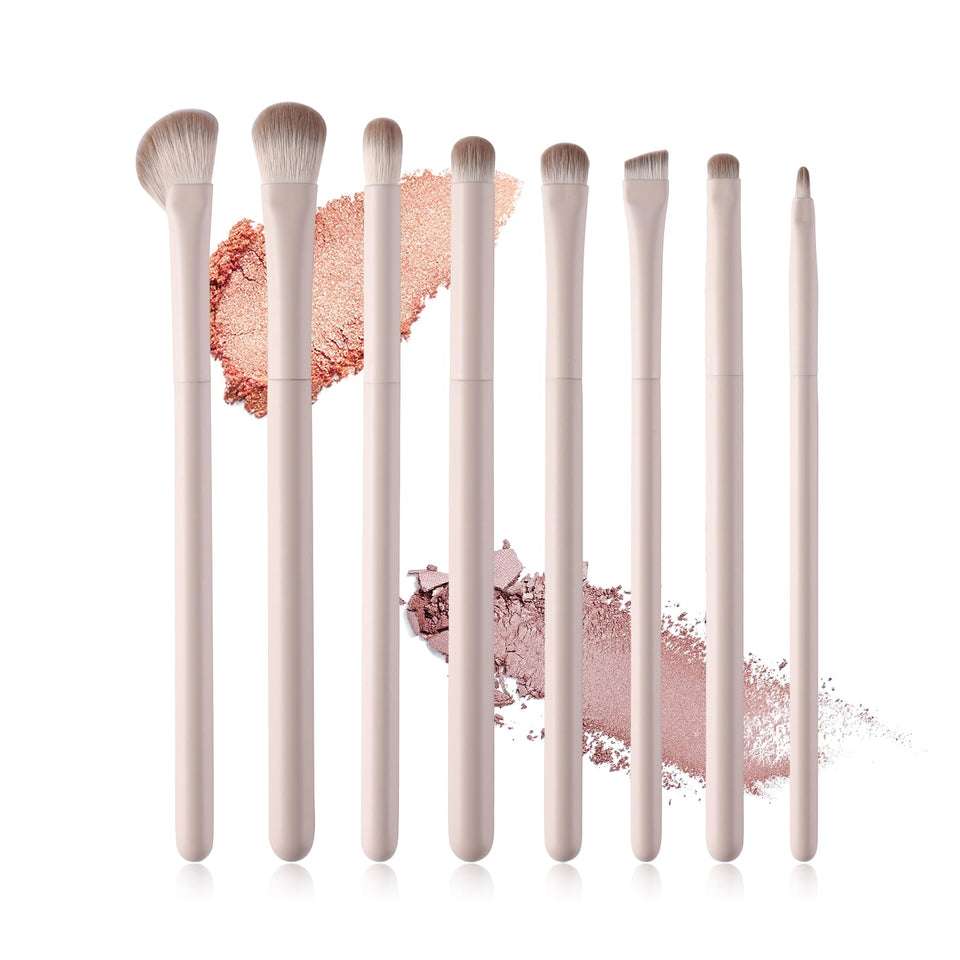 ACMEBEAUTY front packaging showing eight-piece eye brush set for travel