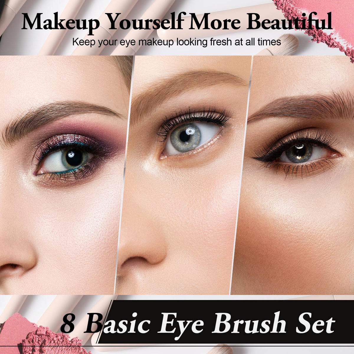 ACMEBEAUTY applying eyeshadow on hooded eye for precise lid placement
