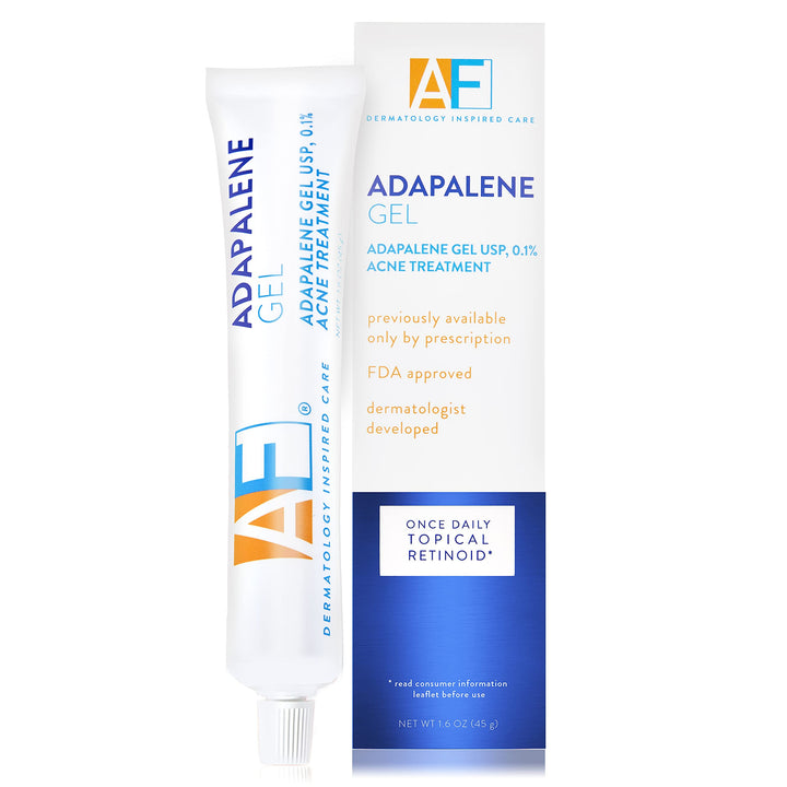 AcneFree front packaging showing tube and label, clear acne-treatment branding benefit