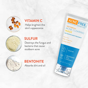 AcneFree mask color-change to blue signaling absorbed treatment