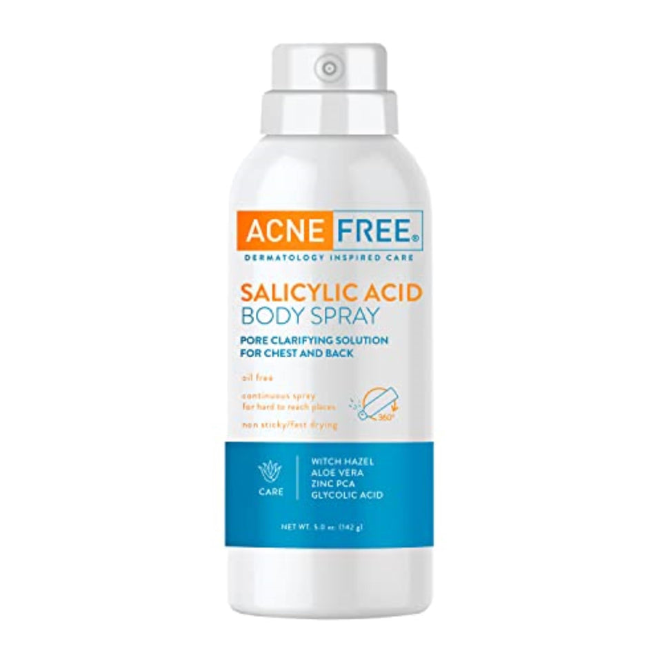 AcneFree front packaging showing bottle and label for quick identification and use