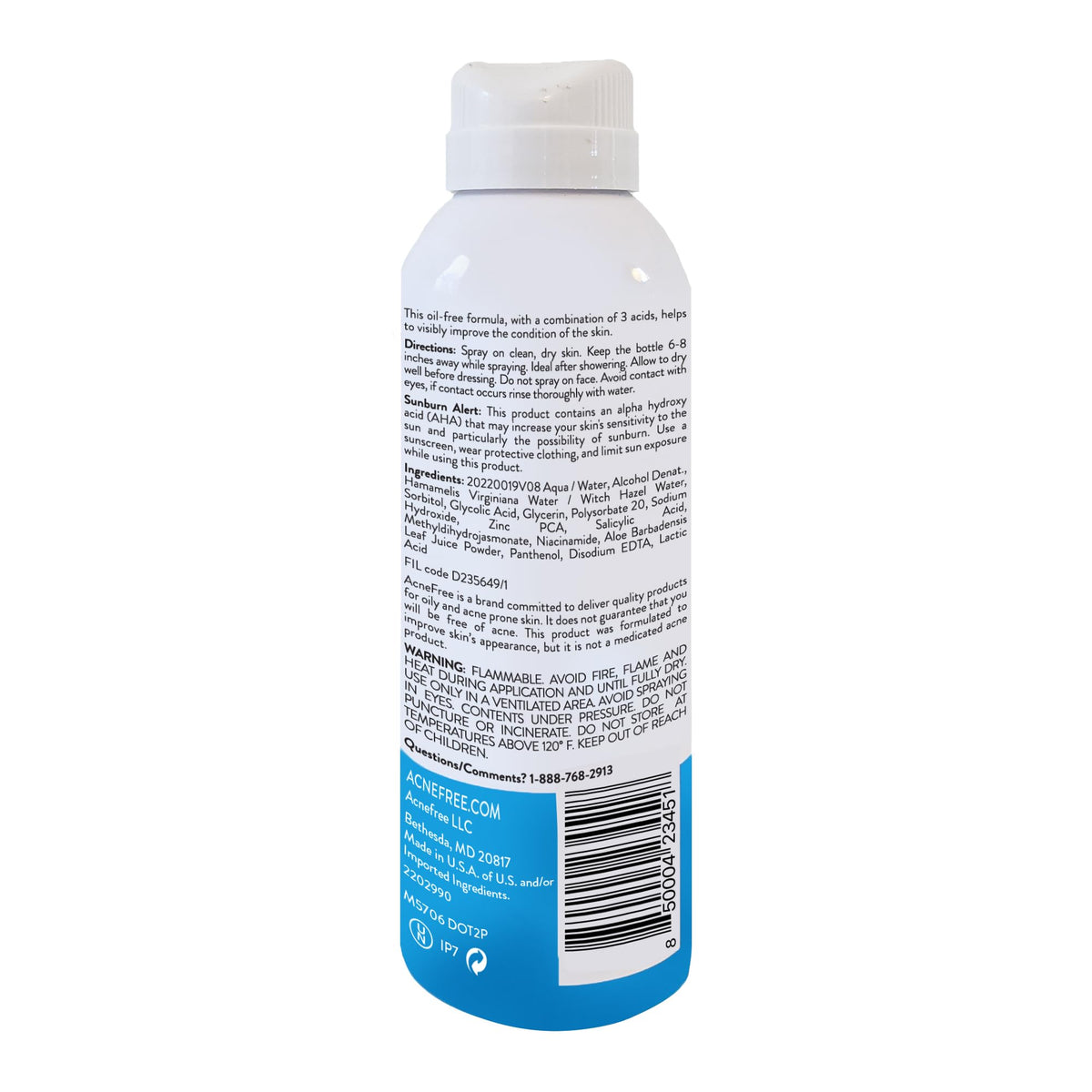 AcneFree applied to back in lifestyle scene showing effortless hard-to-reach application