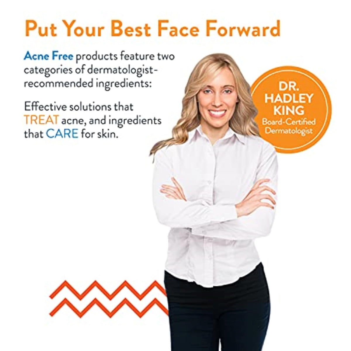 AcneFree fine mist texture on skin illustrating fast-drying non-sticky benefit