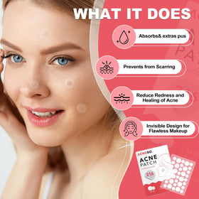 AcneGo close-up of hydrocolloid texture highlighting gentle absorption