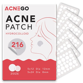AcneGo front packaging showing product count and sizes for quick selection