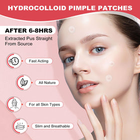 AcneGo patch applied to cheek showing secure placement and coverage