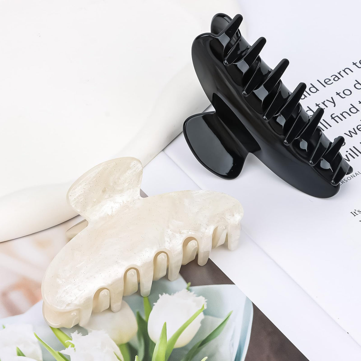 ACO-UINT securing wet hair during wash day to prevent snags and pulling