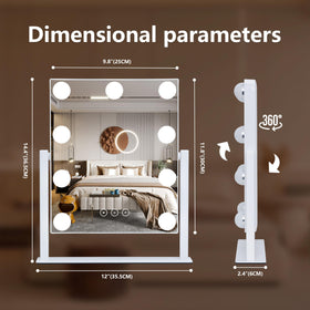 Acoolda mirror tilted to show 360-degree rotation for perfect angle positioning