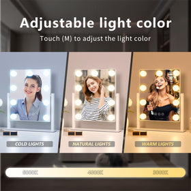 Acoolda mirror LEDs illuminated to show adjustable brightness benefits