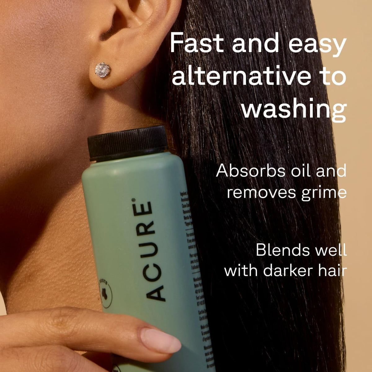 Acure application at roots adding instant volume and refresh