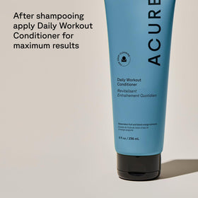 Acure before and after hair results showing cleaner, lighter-looking strands