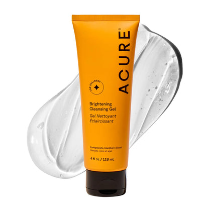 Acure front packaging showing bottle and clear gel feel for gentle cleansing