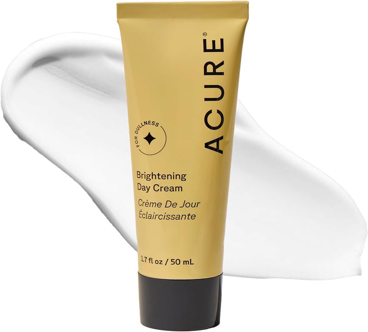 Acure front packaging of Brightening Day Cream showing clean design and size benefit