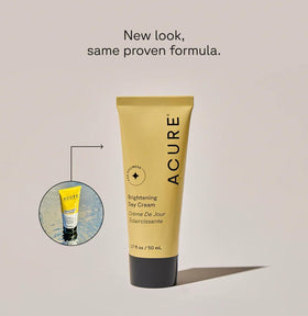 Acure close-up of day cream texture demonstrating lightweight absorption and soothing benefit