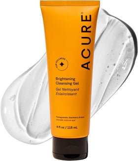 Acure front bottle showing label and brightening benefits