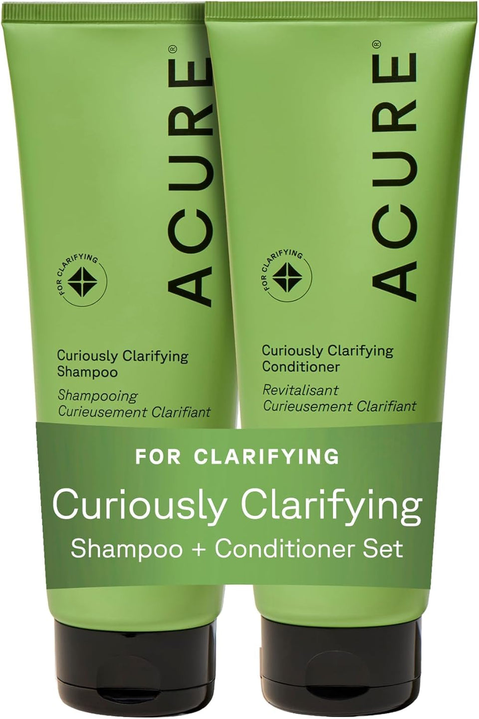 Acure front packaging showing shampoo and conditioner for refreshed hair