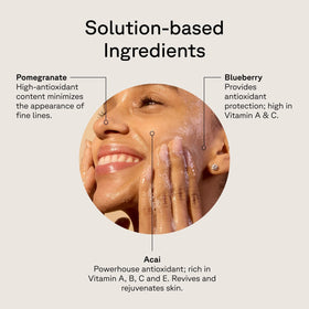 Acure sea kelp and superfruit ingredients arranged to show natural sources