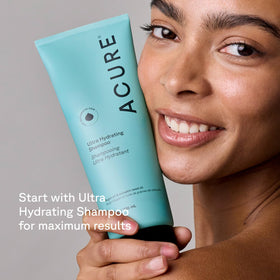 Acure label highlighting argan and pumpkin seed oils for nourishment