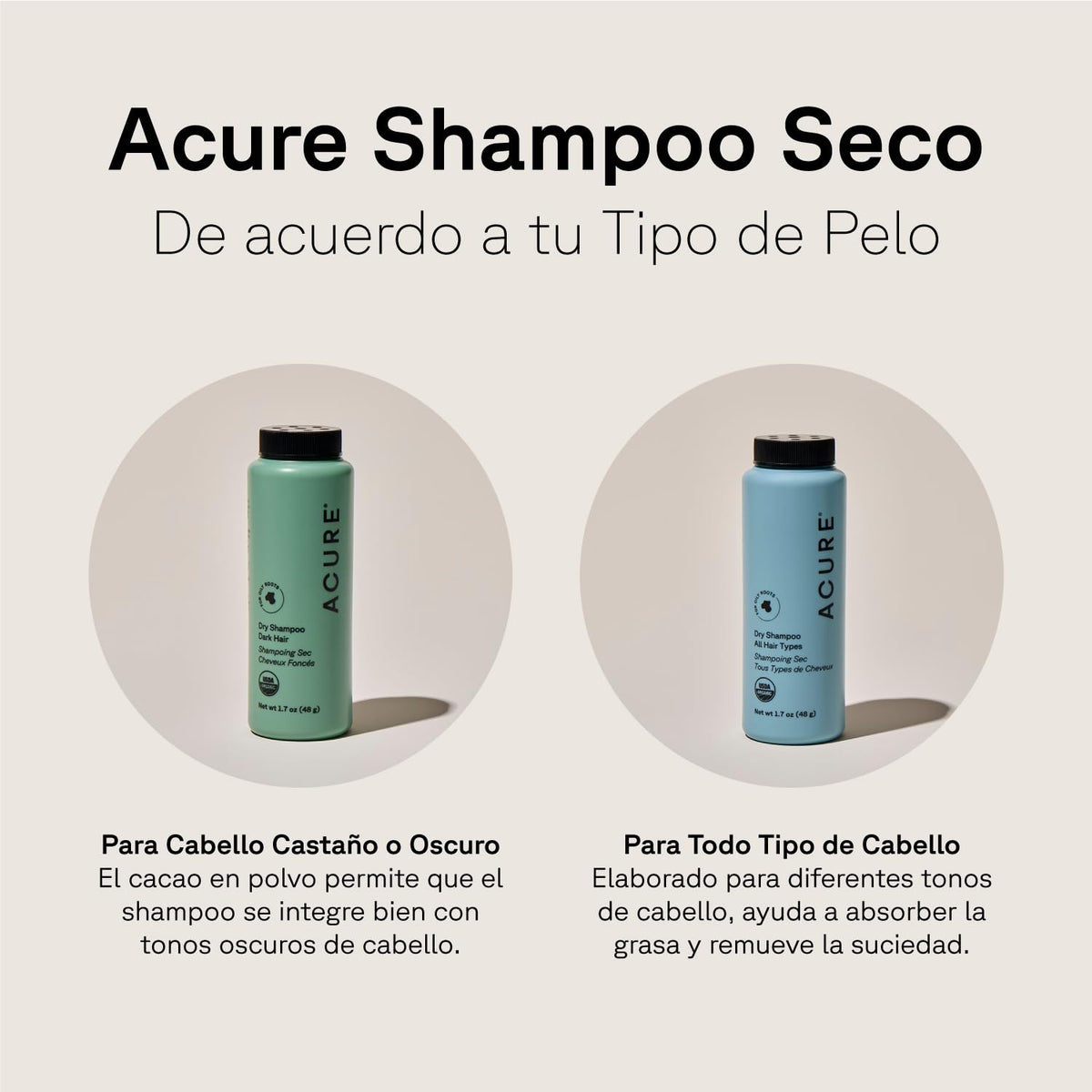 Acure label with rosemary and cocoa, clean ingredients you can trust