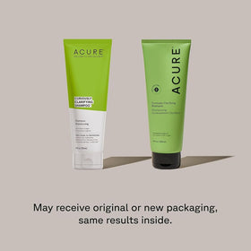 Acure lemongrass and argan oil ingredients highlighting natural refresh