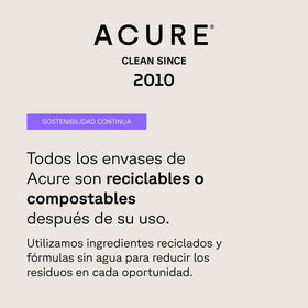 Acure in travel bag, convenient for gym or busy mornings