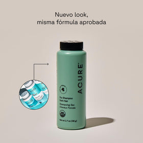Acure close-up powder texture highlighting absorbent natural formula
