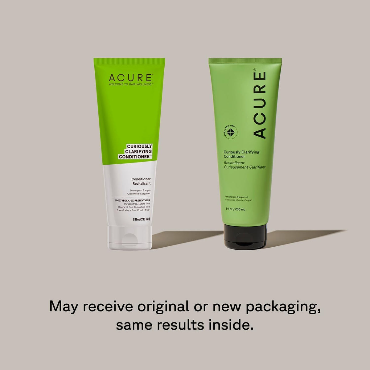Acure shampoo dispensed showing lather and gentle cleansing benefit
