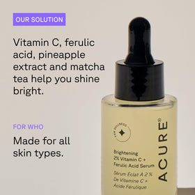 Acure serum on bathroom counter styled lifestyle setup suggesting daily use