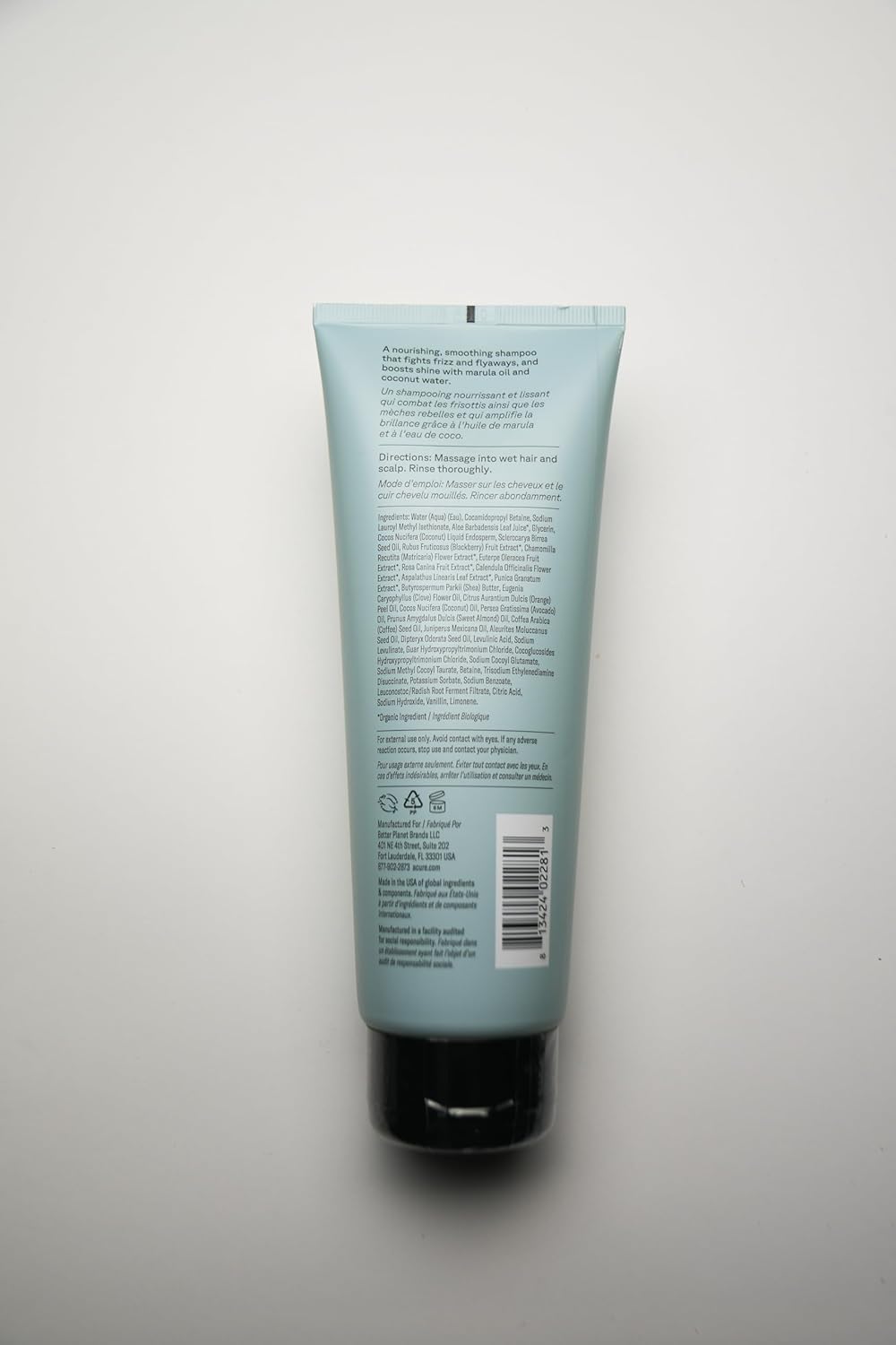 Acure simply smoothing lifestyle bathroom shelf styling promoting everyday routine benefit