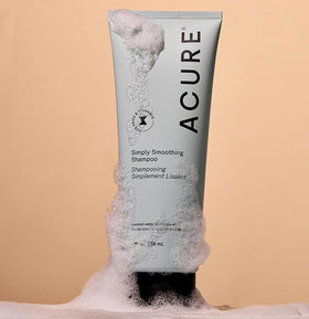 Acure shampoo foam texture demonstrating lightweight hydration