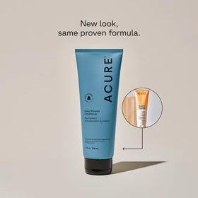 Acure close-up of conditioner texture demonstrating creamy lightweight hydration benefit