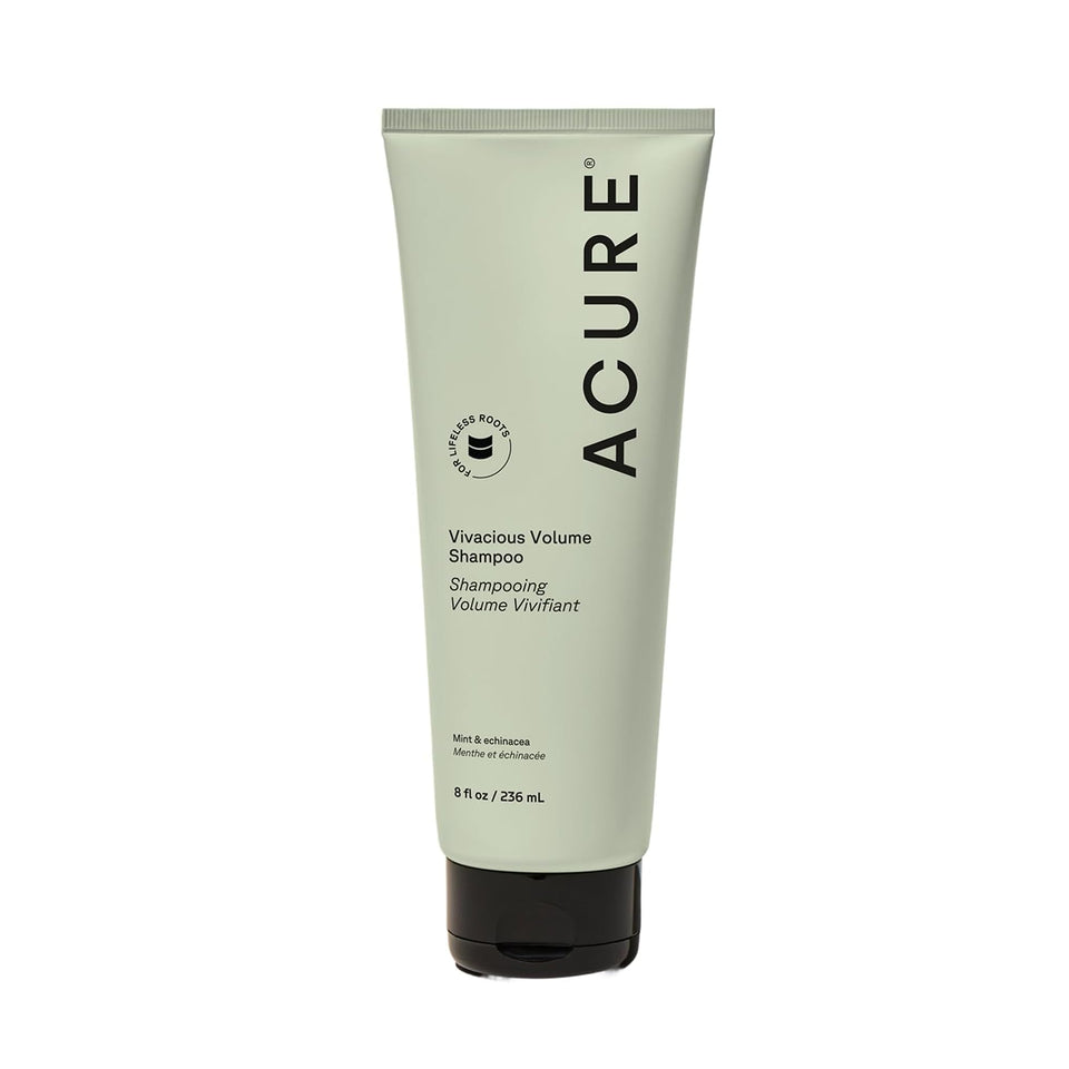 Acure bottle front packaging showing product benefits and volume