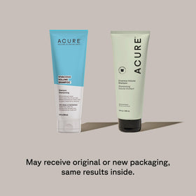 Acure pump dispensing shampoo demonstrating easy application benefit