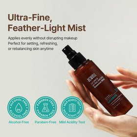 ACWELL mist beside daily skincare items in bag, suggests on-the-go hydration