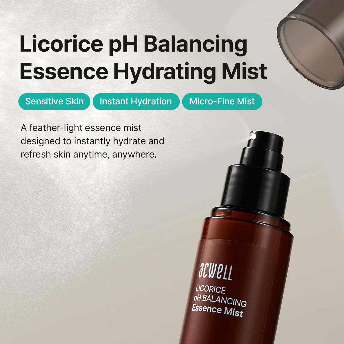 ACWELL ultra-fine nozzle spraying mist, demonstrates even lightweight coverage
