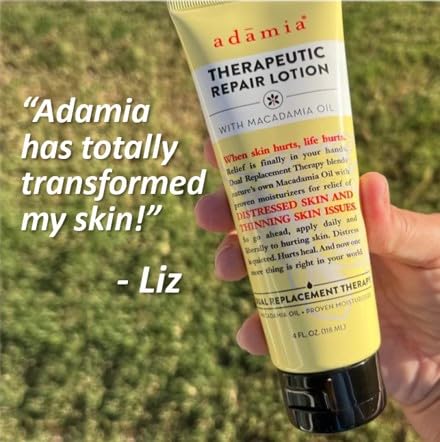 Adamia lifestyle on bathroom vanity suggesting daily skincare routine