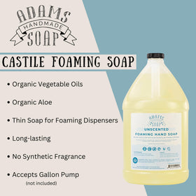 Adams Handmade Soap foamy texture closeup demonstrating gentle lather